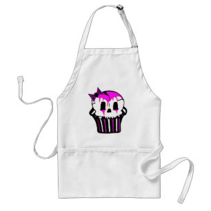 Gothic Skull Cupcake Apron Standaard Schort