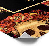 Gothic Skull Custom Welcome Halloween Wedding Poster (Hoek)