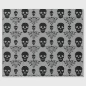 Gothic Skull Damask Cadeaupapier (Vlak)