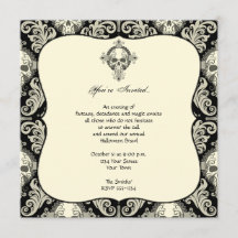 Gothic Skull Damask Halloween Party