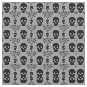 Gothic Skull Damask Stof
