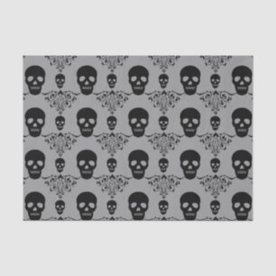 Gothic Skull Damask Tissuepapier