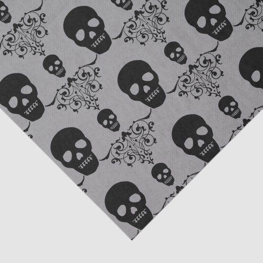 Gothic Skull Damask Tissuepapier (Detail)