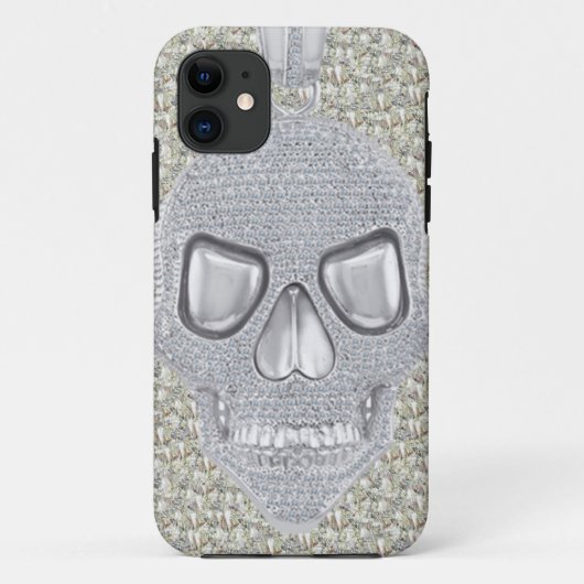 Gothic Skull Diamonds Print Case-Mate iPhone Case (Achterkant)