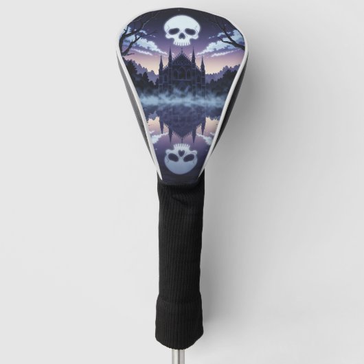 Gothic Skull Driver Hoesje Golfheadcover (Voorkant)
