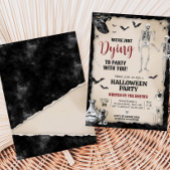 Gothic Skull Dying To Party Halloween Party beroem Kaart