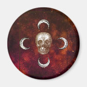 Gothic Skull en Moon Celestial Magneet (Voorkant)