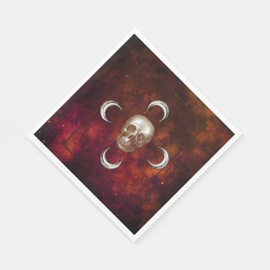 Gothic Skull en Moon Celestial Servet (Hoek)