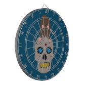 Gothic Skull en Rat Halloween Dartbord (Voorkant Links)