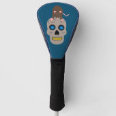 Gothic Skull en Rat Halloween Golfheadcover (Voorkant)