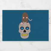 Gothic Skull en Rat Halloween Likeurfles Etiket (Enkel label)