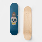 Gothic Skull en Rat Halloween Persoonlijk Skateboard (Voorkant)