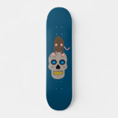 Gothic Skull en Rat Halloween Persoonlijk Skateboard (Voorkant)