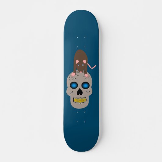 Gothic Skull en Rat Halloween Persoonlijk Skateboard (Voorkant)