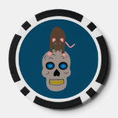 Gothic Skull en Rat Halloween Poker Chips (Achterkant)