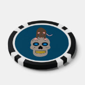 Gothic Skull en Rat Halloween Poker Chips (Enkel)