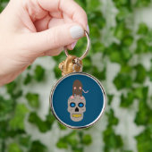Gothic Skull en Rat Halloween Sleutelhanger (Hand)