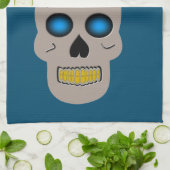 Gothic Skull en Rat Halloween Theedoek (Gevouwen)