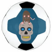 Gothic Skull en Rat Halloween Voetbal (Voorkant)