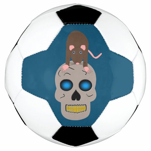 Gothic Skull en Rat Halloween Voetbal (Voorkant)