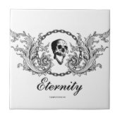 Gothic Skull Eternity Victoriaans Graveyard Art Tegeltje (Voorkant)