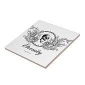 Gothic Skull Eternity Victoriaans Graveyard Art Tegeltje (Zijkant)