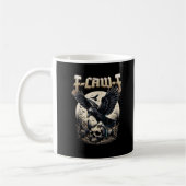 Gothic Skull F-Caw-F Crow Adult Humor Graphic  Koffiemok (Links)