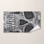 Gothic Skull Face Black and White Close Bad Handdoek (Handdoek)