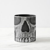 Gothic Skull Face Black and White Grunge Cool Mok (Midden)