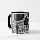 Gothic Skull Face Black and White Grunge Cool Mok (Voorkant links)