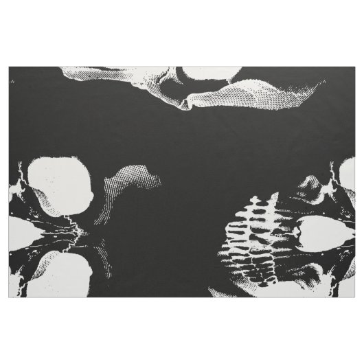 Gothic Skull Face Fabric Stof (Fat Quarter)