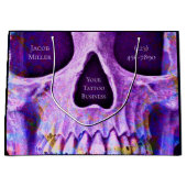 Gothic Skull Face Unique Paars Blue Tattoo Shop Groot Cadeauzakje (Voorkant)