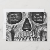 Gothic Skull Face Verjaardagsfeestje RIP naar zijn Kaart (Achterkant)