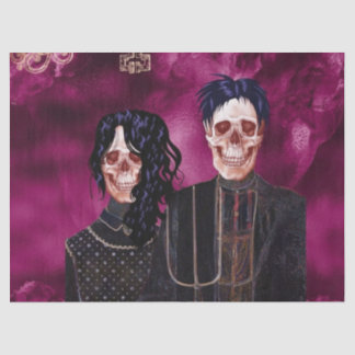 Gothic Skull Farmer-debetpapier Tissuepapier