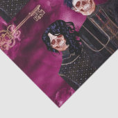 Gothic Skull Farmer Tiled Decoupage Tissuepapier (Detail)