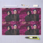 Gothic Skull Farmer Tiled Decoupage Tissuepapier (Craft)