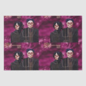 Gothic Skull Farmer Tiled Decoupage Tissuepapier (Voorkant)