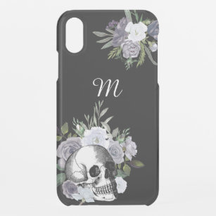 Gothic Skull Floral op maat iPhone XR Hoesje