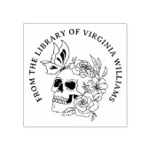 Gothic Skull Flowers Boek uit de bibliotheek van Rubberstempel (Afrduk)