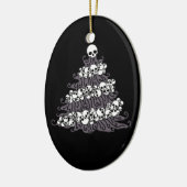 Gothic Skull Garland Tree Keramisch Ornament (Links)