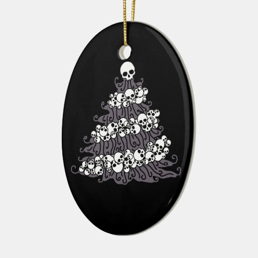Gothic Skull Garland Tree Keramisch Ornament (Links)