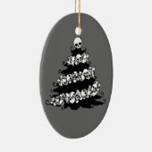 Gothic Skull Garland Tree Keramisch Ornament (Rechts)