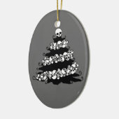 Gothic Skull Garland Tree Keramisch Ornament (Links)