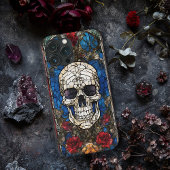 Gothic Skull Glas in lood Window Design Case-Mate iPhone Case