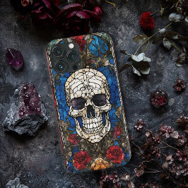 Gothic Skull Glas in lood Window Design Case-Mate iPhone Case