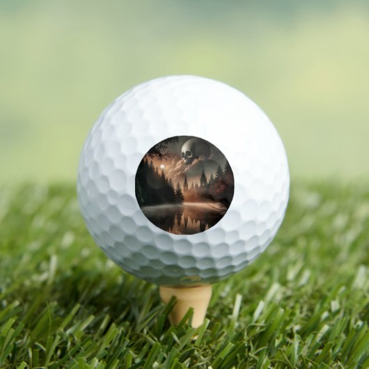 Gothic Skull Golf Ball Golfballen (Insitu Shirt)