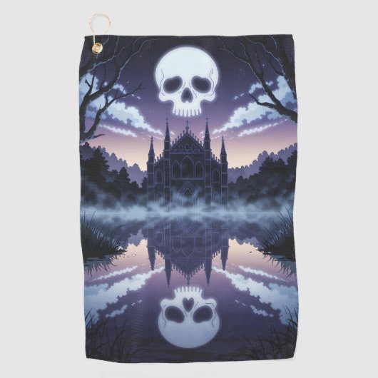 Gothic Skull Golf Handdoek (Voorkant)