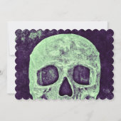 Gothic Skull Green Paars Birthday RIP naar haar 20 Kaart (Achterkant)