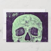 Gothic Skull Green Paars Birthday RIP naar haar 20 Kaart (Achterkant)