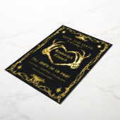 Gothic Skull Hallowedding Retro Save the date Folie Uitnodiging (Gedraaid)